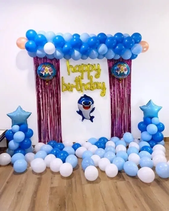Cute Baby Shark Birthday Home Decoration
